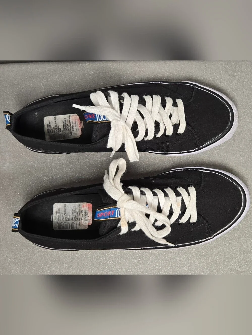 Roberto Cavalli Sport Canvas Sneakers Black Low Top Shoes US Men 10